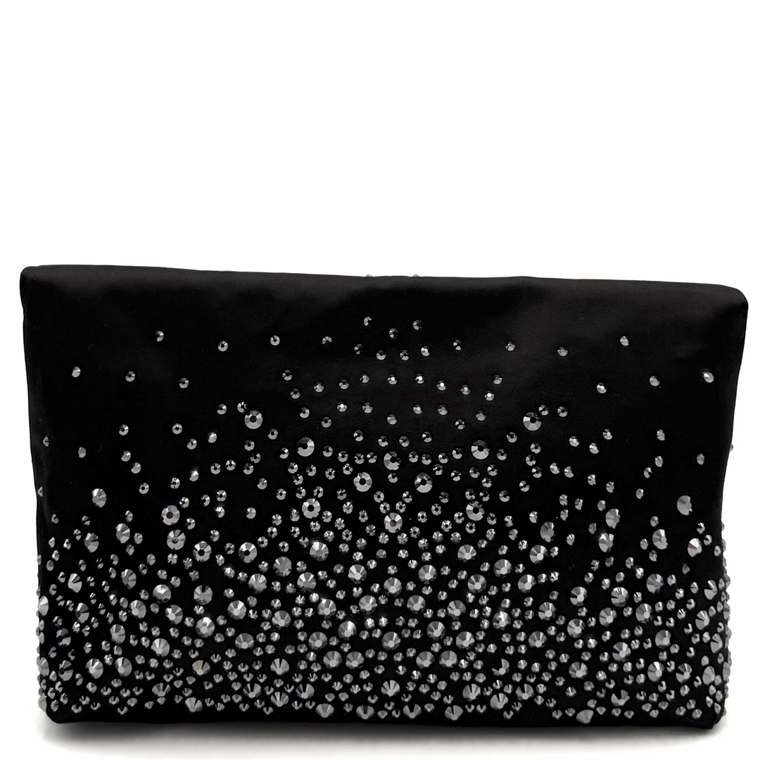 Clemmie Satin Embellished Clutch