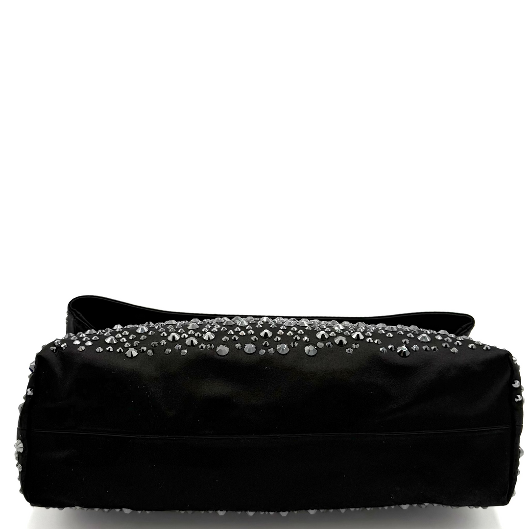 Clemmie Satin Embellished Clutch