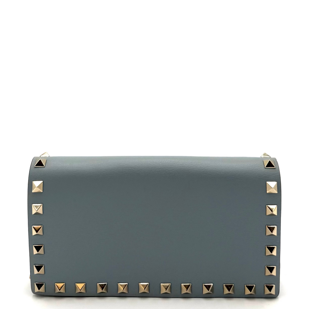 Mini Leather Rockstud Clutch Bag