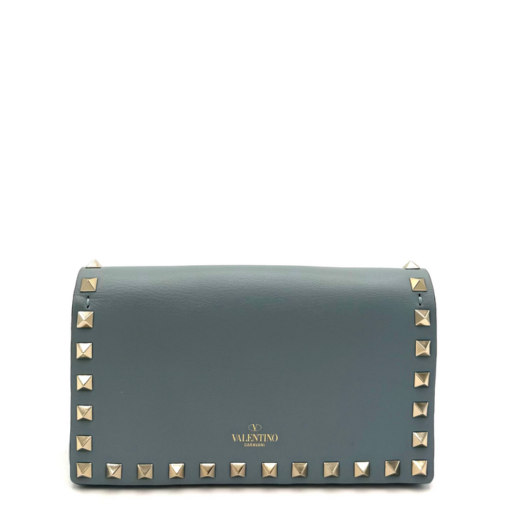 Mini Leather Rockstud Clutch Bag