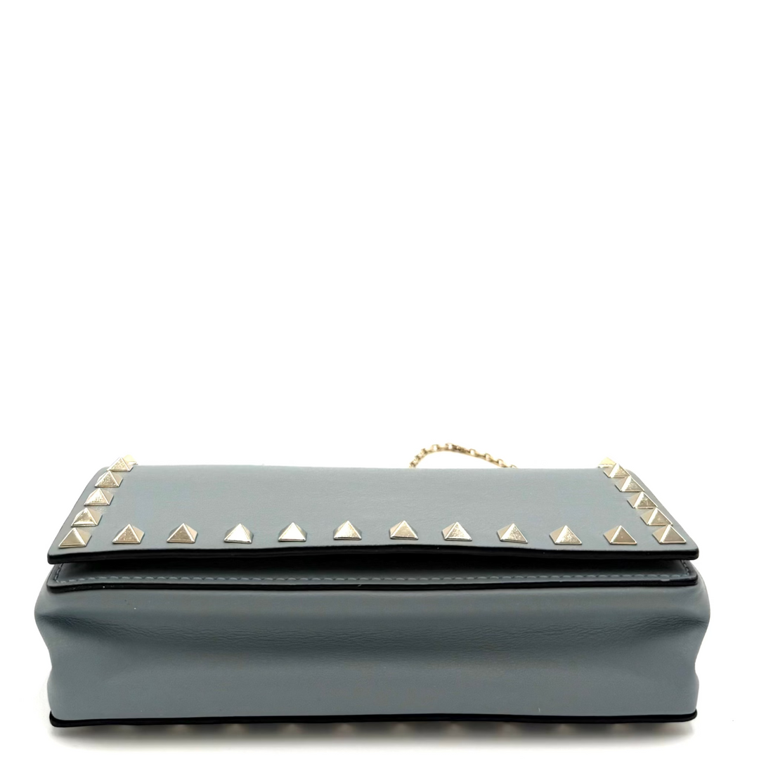 Mini Leather Rockstud Clutch Bag