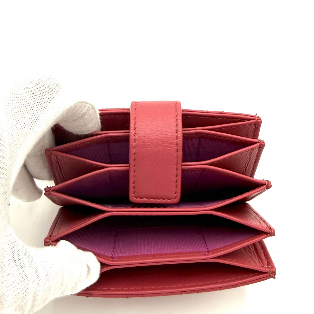 Lady Dior Jasmine Leather Card Holder