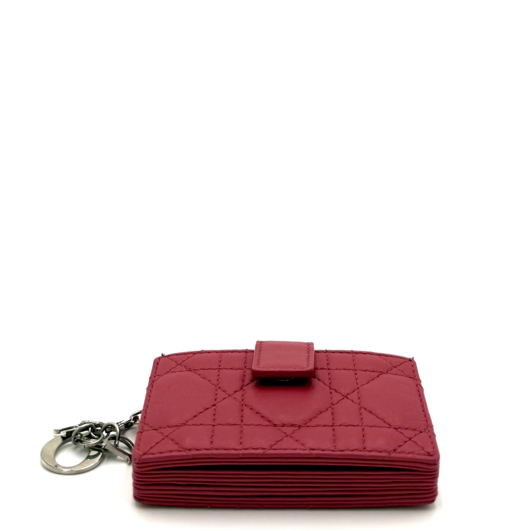 Lady Dior Jasmine Leather Card Holder
