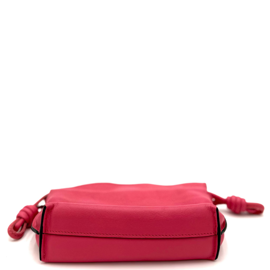 Flamenco Nano Knot Chain Leather Clutch Crossbody Bag
