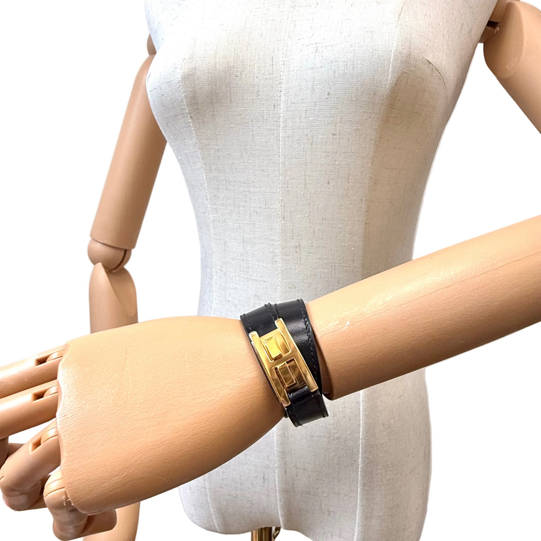 Leather Drag Double Tour Wrap Bracelet