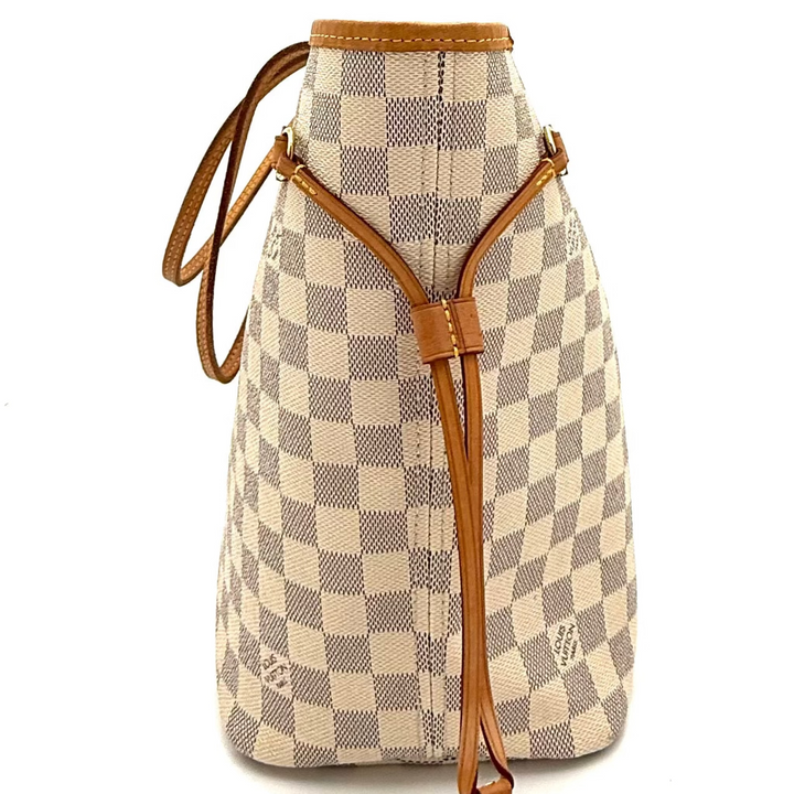 Damier Azur Neverfull MM with Ballerina Pink Interior