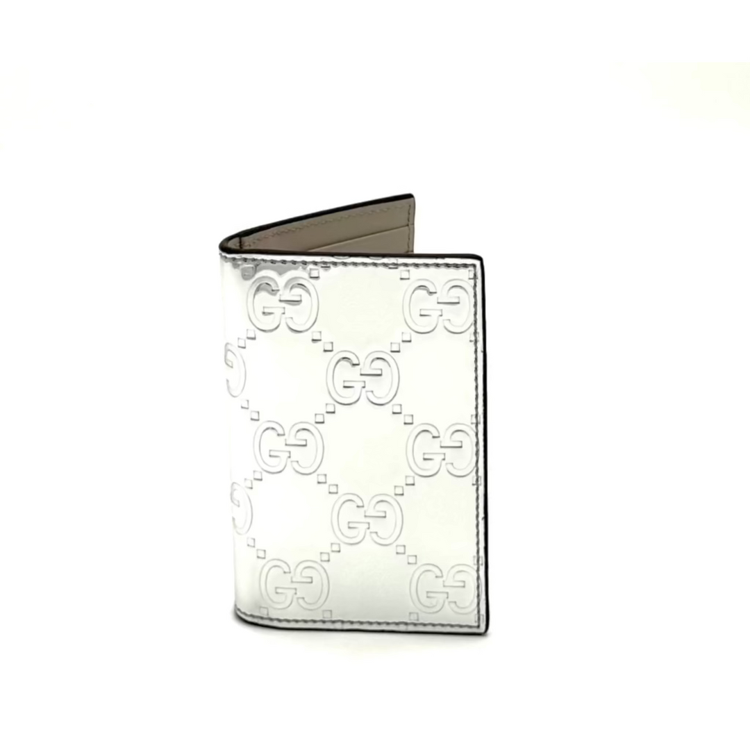 Metallic Bifold Leather Cardholder
