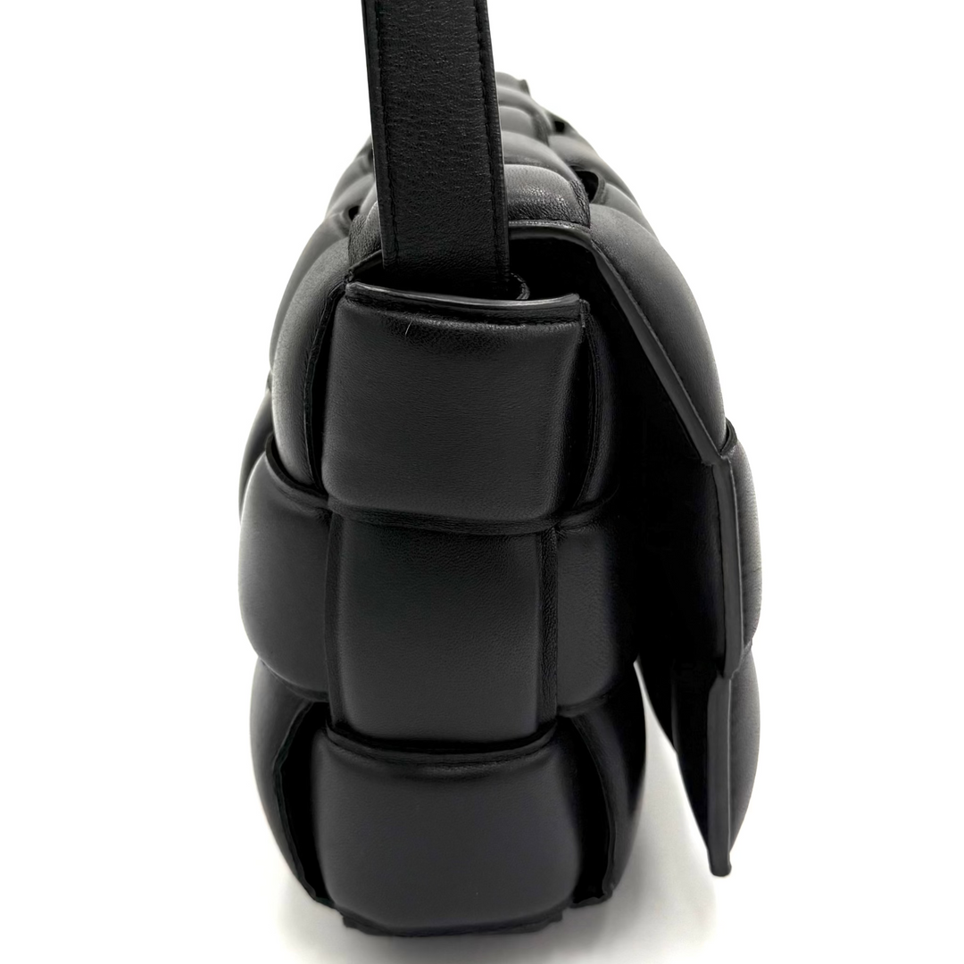 Padded Cassette Maxi Intreccio Nappa Leather Crossbody Bag