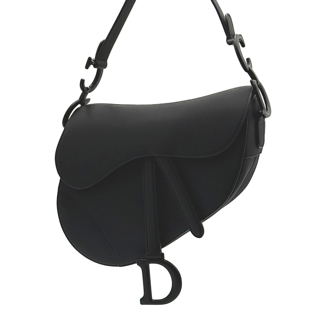 Saddle with Strap Calfskin Leather Bag