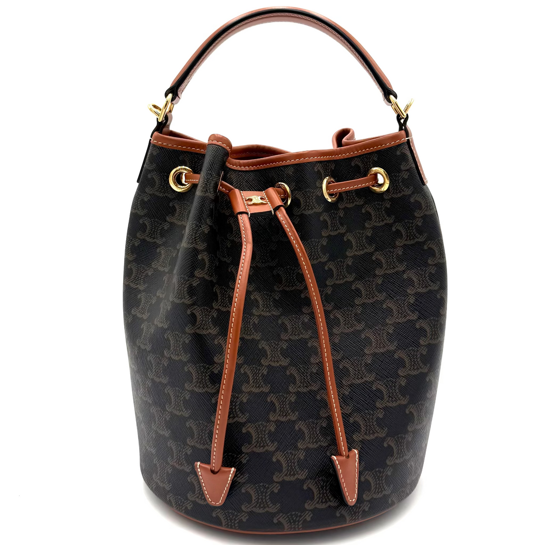 Clara Triomphe Canvas and Leather Bucket Bag