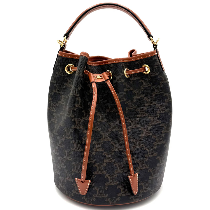 Clara Triomphe Canvas and Leather Bucket Bag
