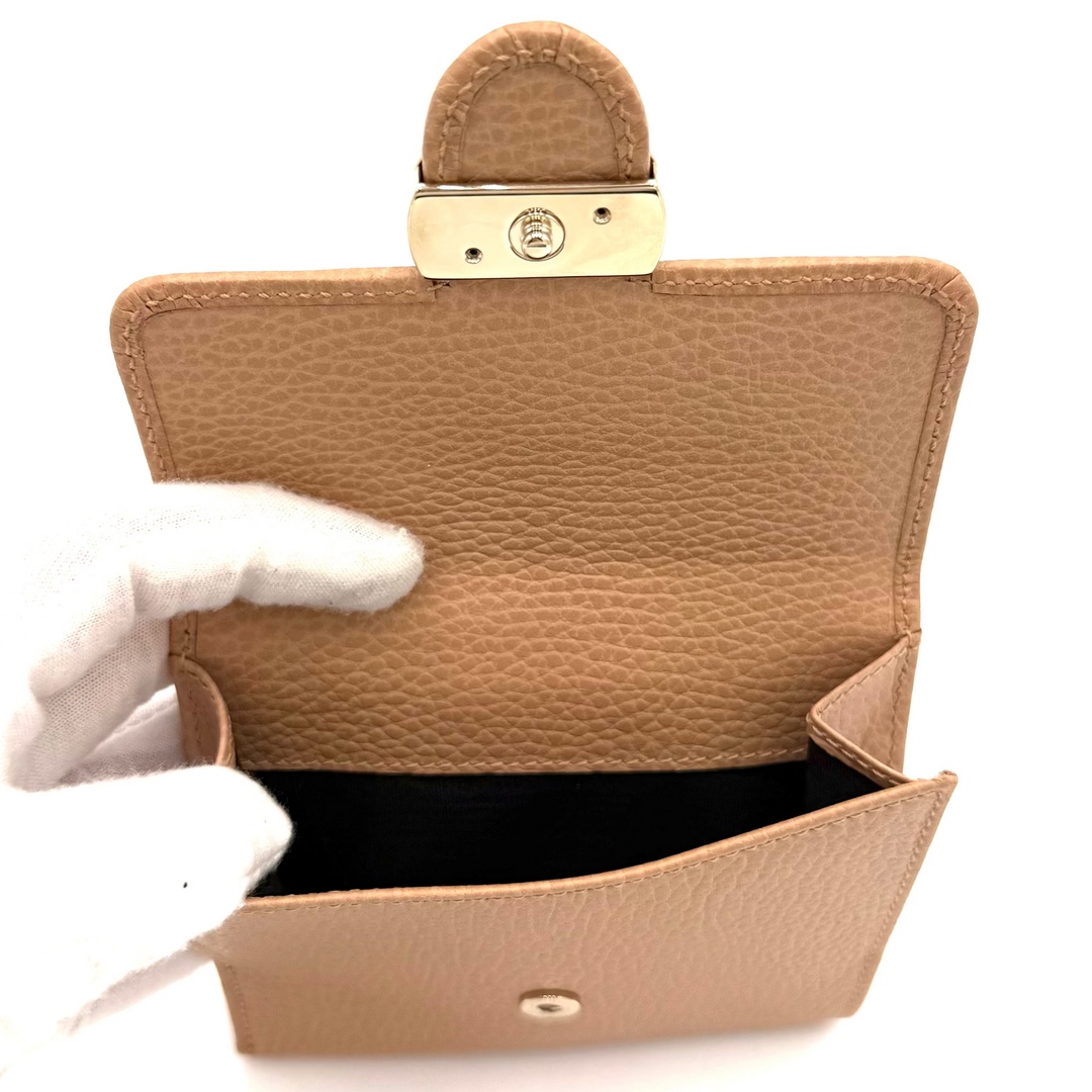 Dollar Calfskin Interlocking G French Wallet