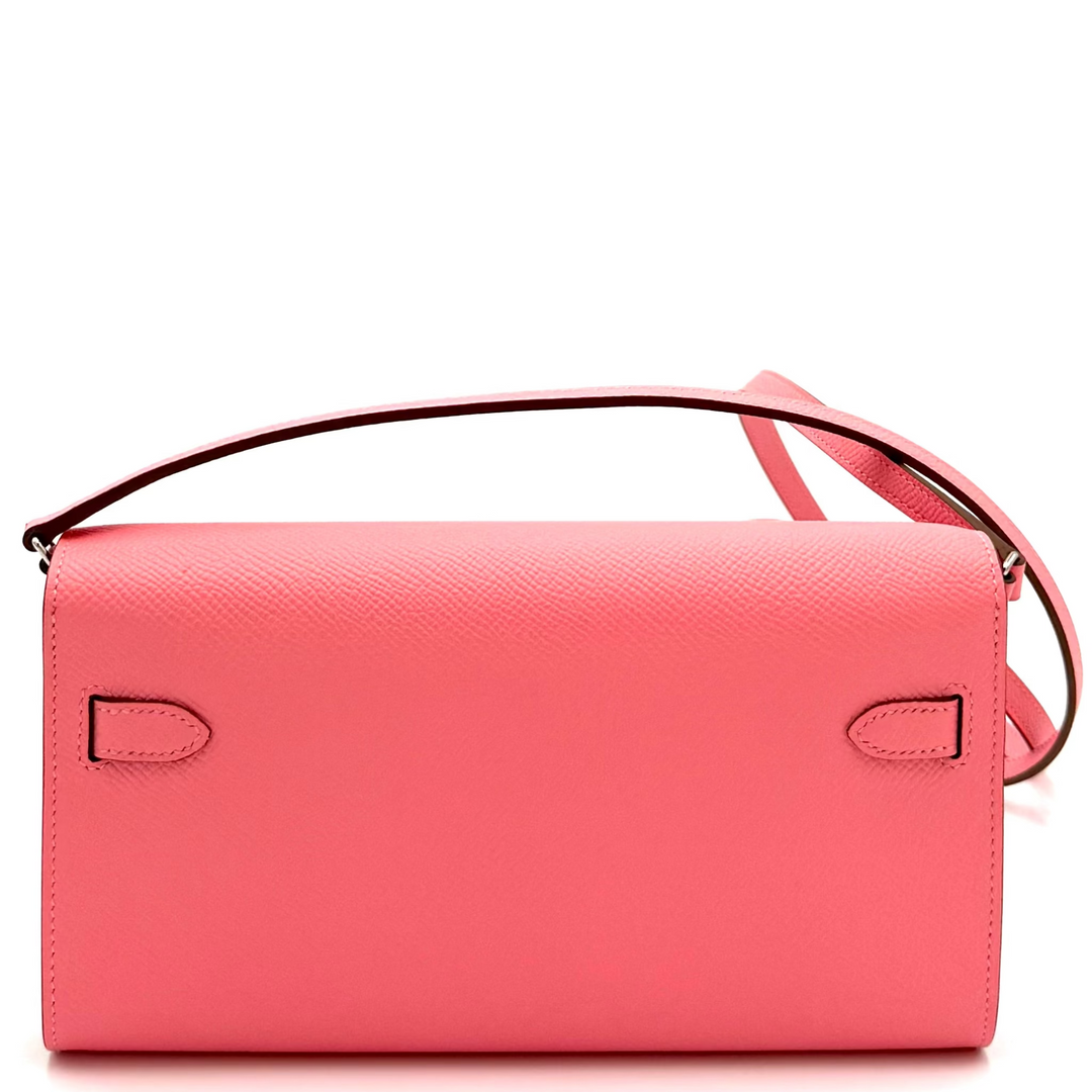 Classique Kelly to Go Wallet in Rose Confetti Epsom Leather