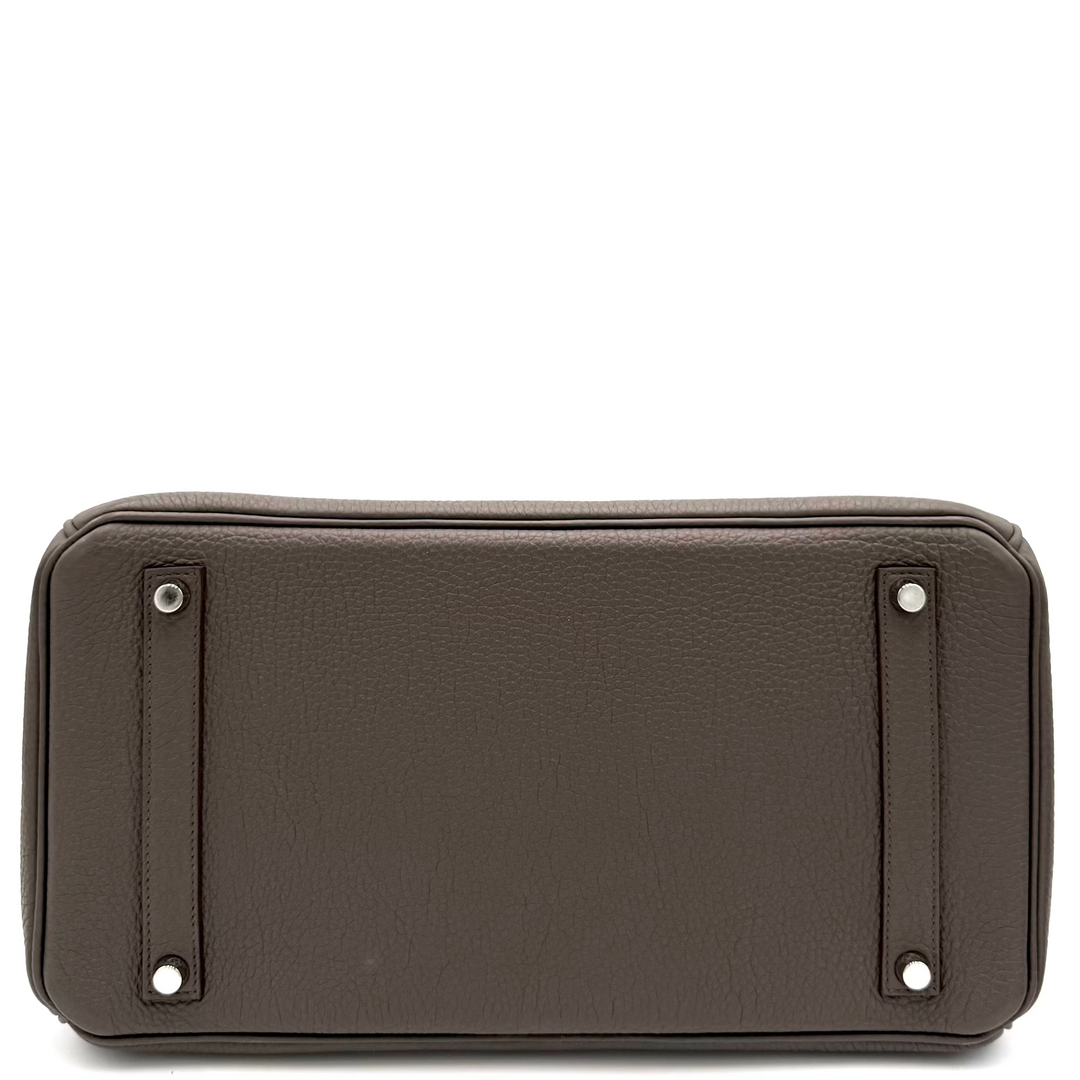 Birkin 35 Togo Leather Etain Bag With Palladium Hardware