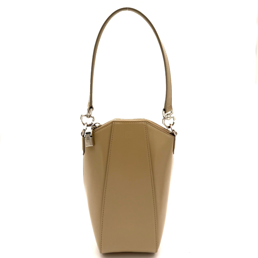 Mini Antigona Vertical Leather Crossbody Bag