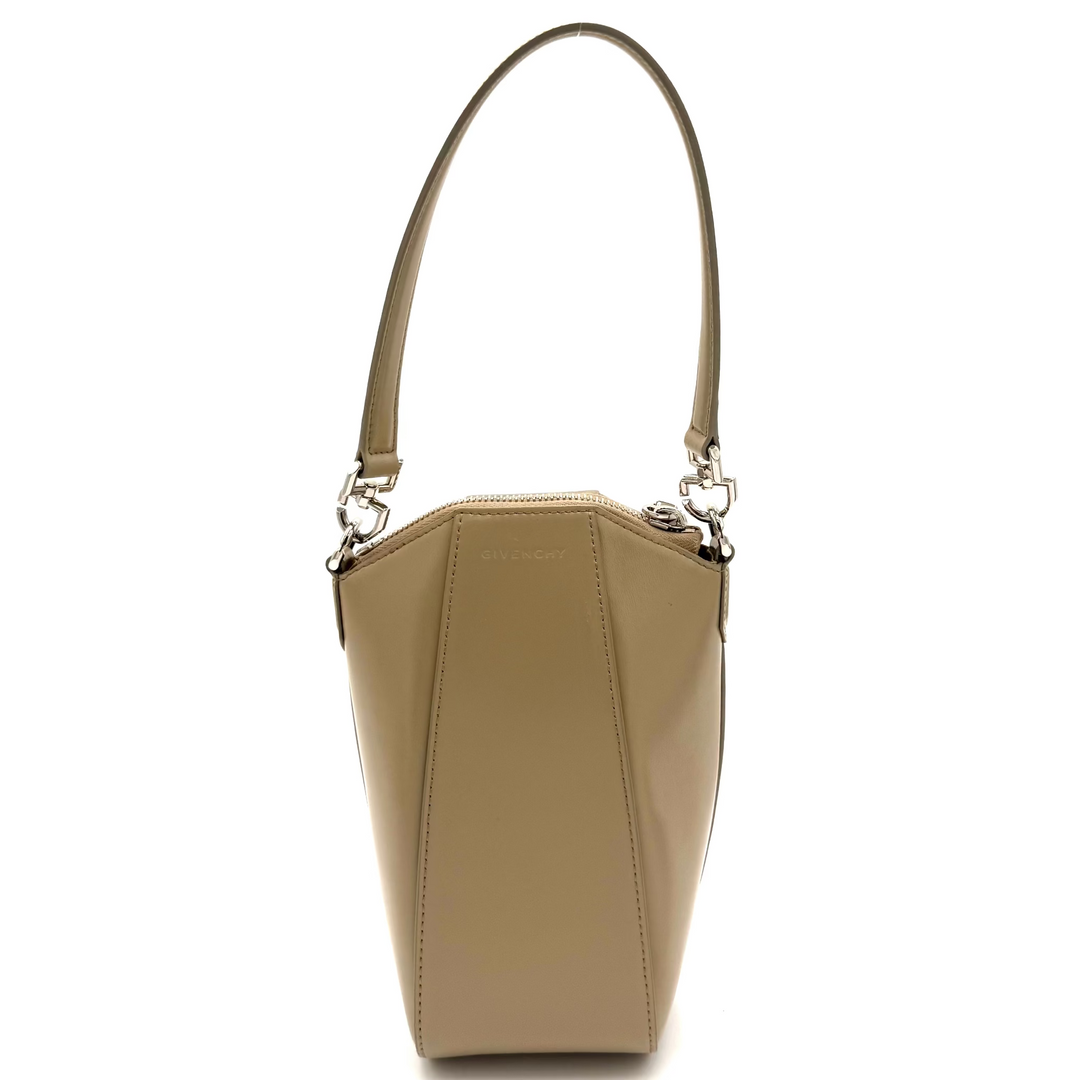 Mini Antigona Vertical Leather Crossbody Bag