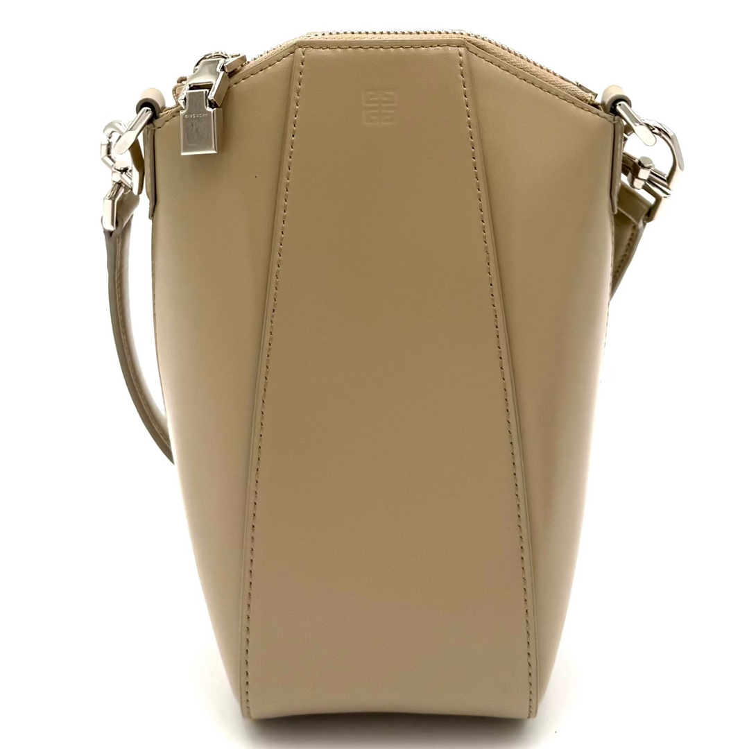 Mini Antigona Vertical Leather Crossbody Bag