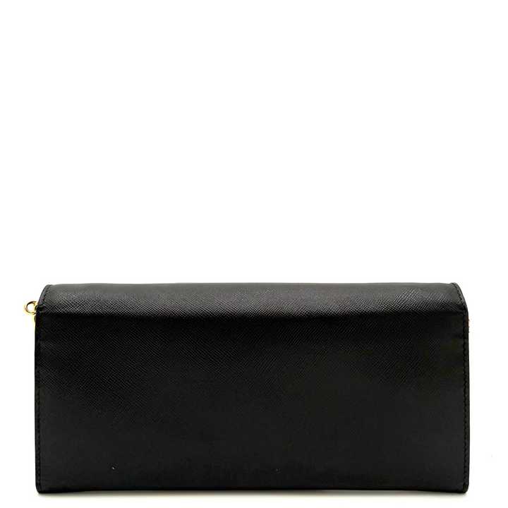 Continental Saffiano Leather Wallet on Chain