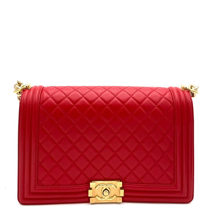 Boy New Medium Lambskin Leather Bag
