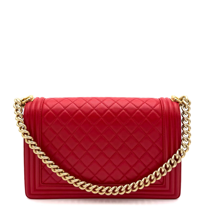 Boy New Medium Lambskin Leather Bag