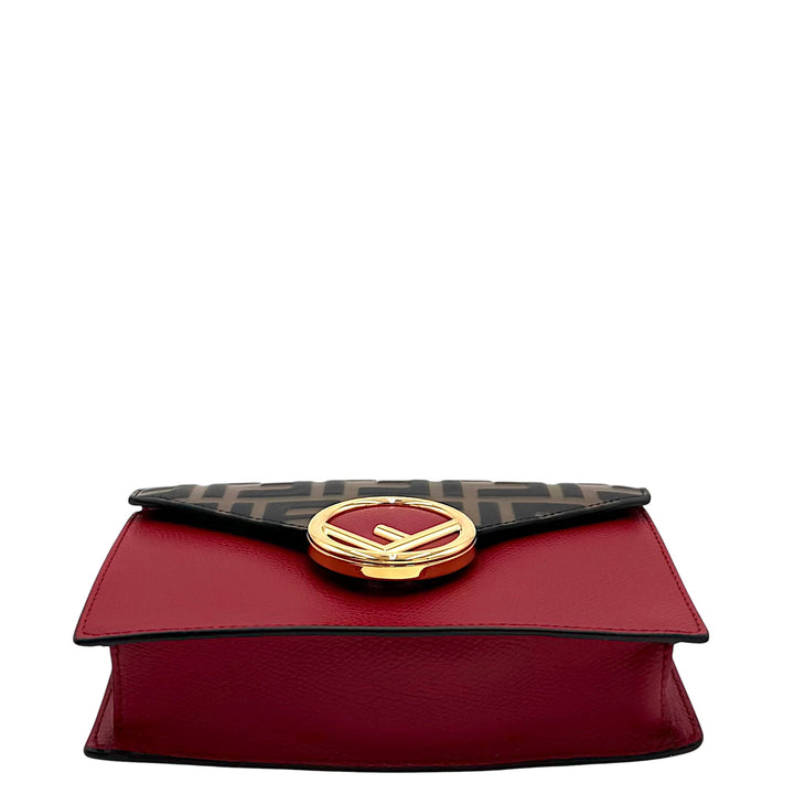Zucca Embossed & Red Leather Convertible Belt Bag