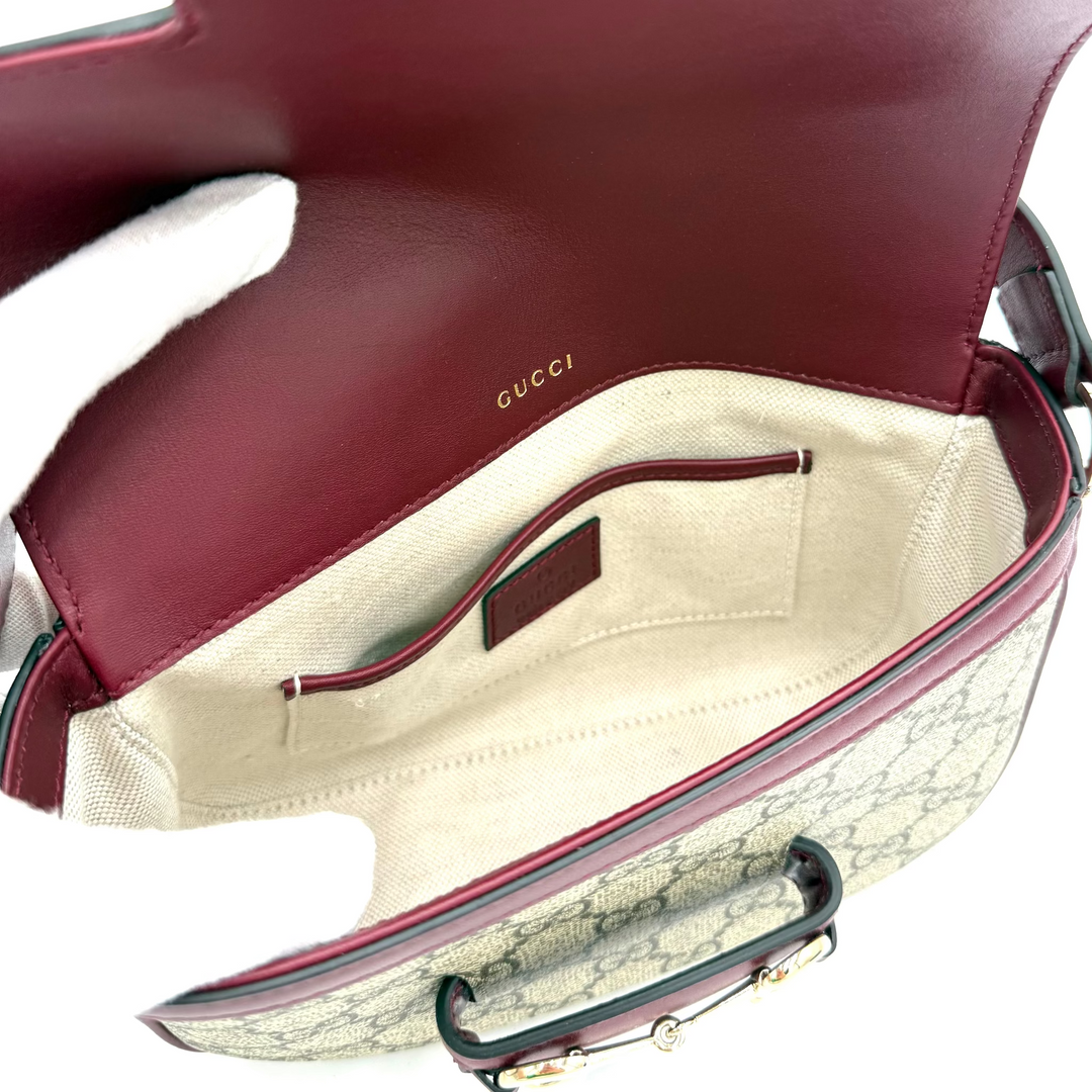 Monogram & Leather 1955 Horsebit Shoulder Bag
