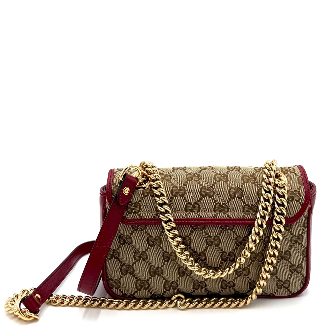 GG Marmont Diagonal Quilted Flap Bag