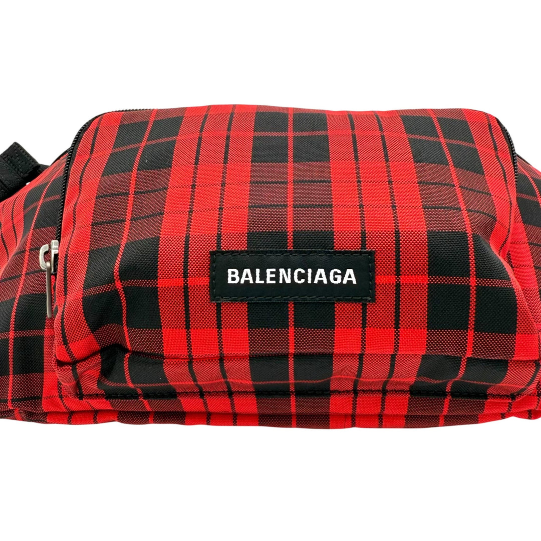 Plaid Print Large Belt Bag