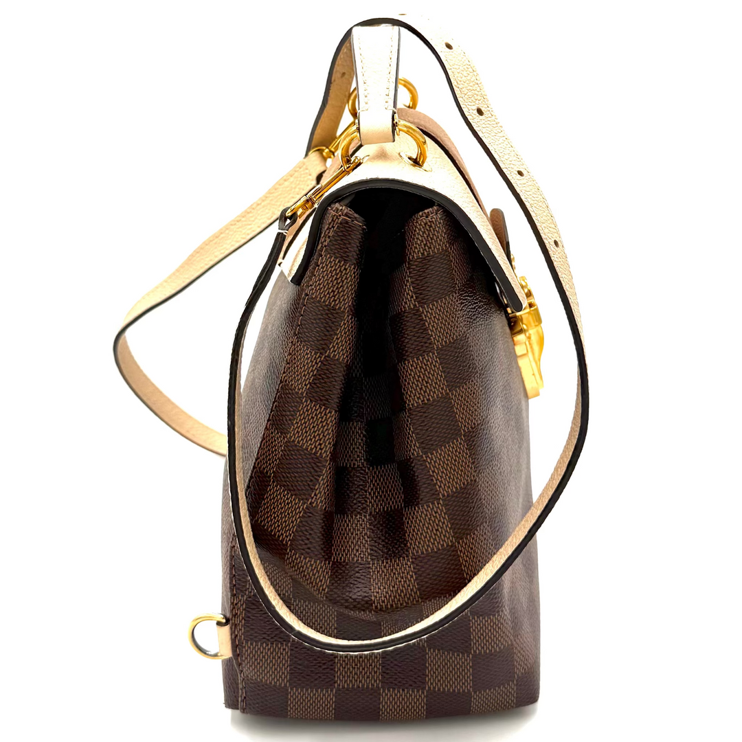 Clapton Damier Ebene Canvas Backpack Bag