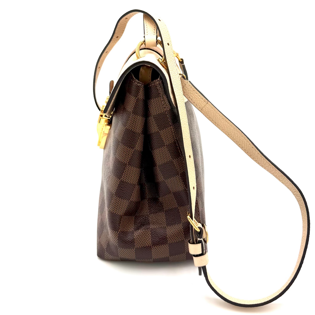 Clapton Damier Ebene Canvas Backpack Bag