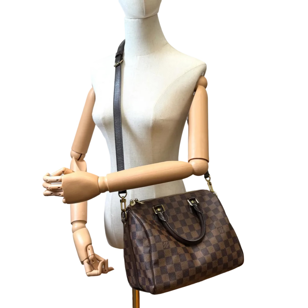 Damier Ebene Speedy 25 Bandouliere Crossbody Bag