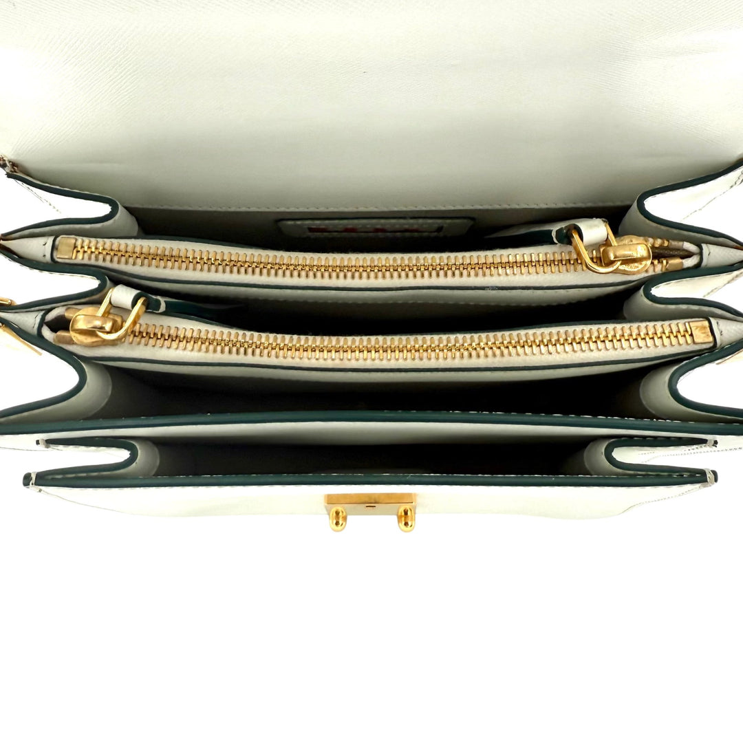 Trunk Medium Saffiano Leather Shoulder Bag