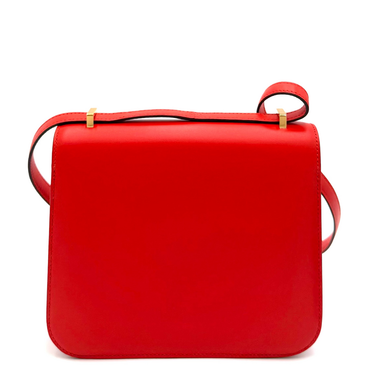 Constance III Mini 18 in Capucine Tadelakt Leather Gold Hardware