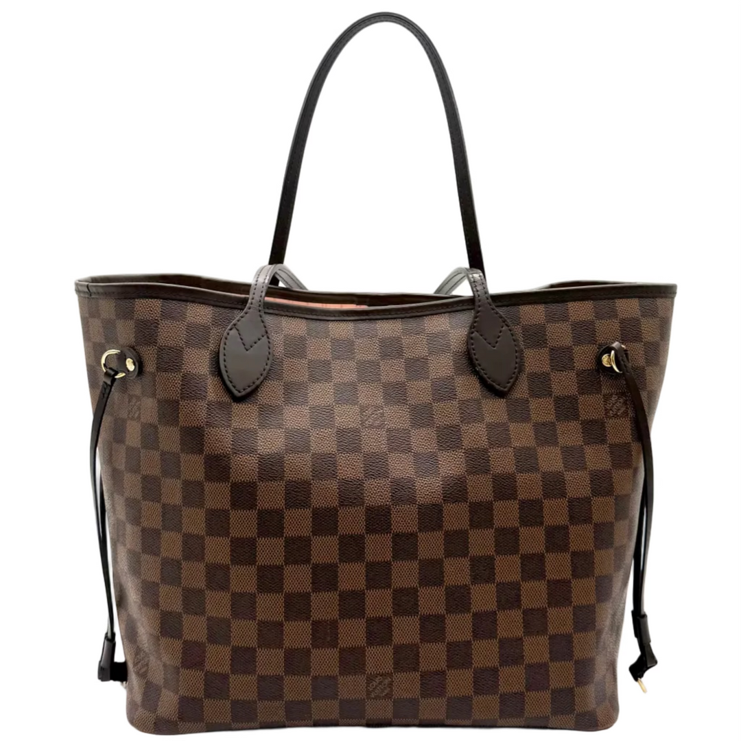 Neverfull MM Damier Ebene with Pink Interior