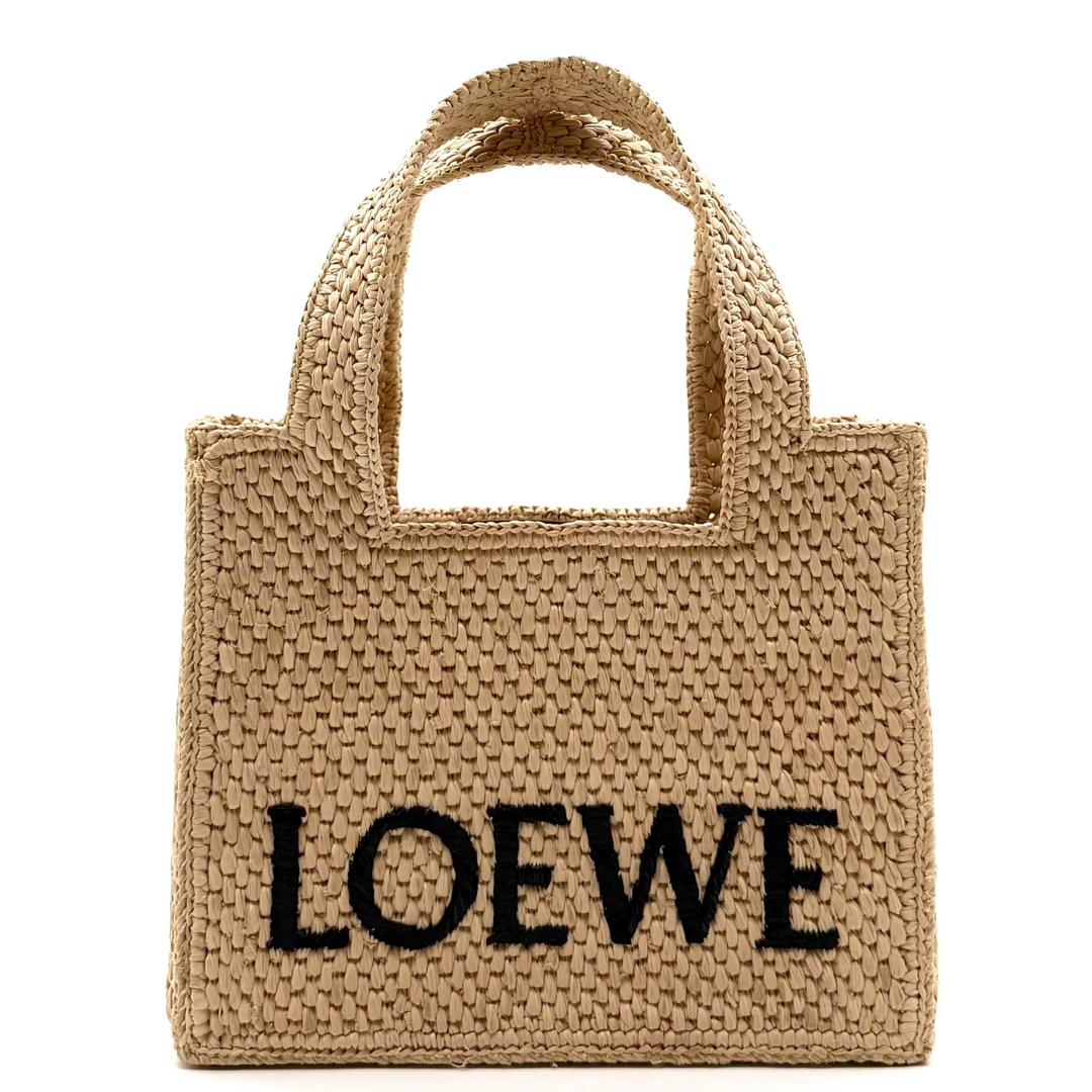 Loewe X Paula's Ibiza Small Raffia Font Tote Bag