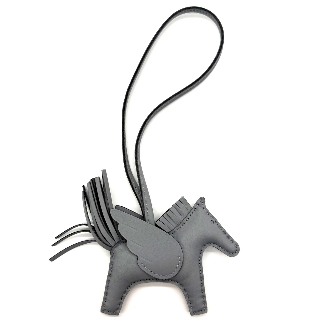 Rodeo PM Pegase Gris Pantin Leather Charm