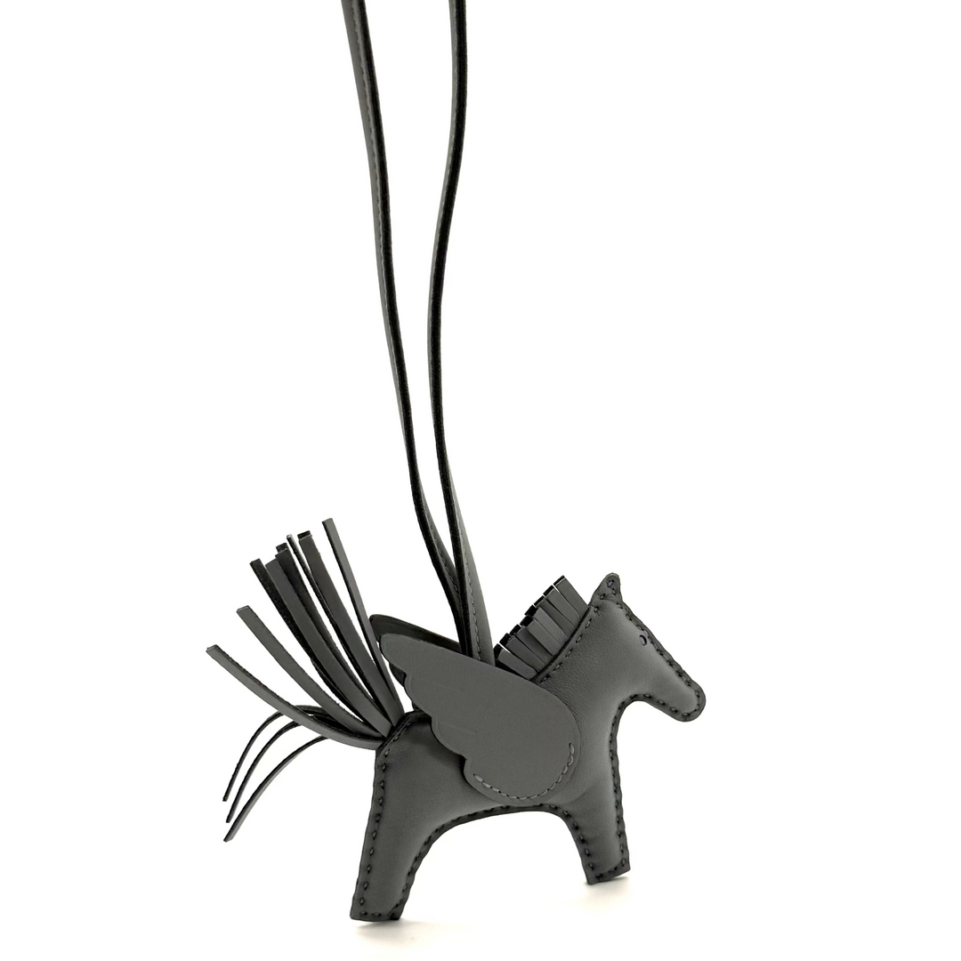 Rodeo PM Pegase Gris Pantin Leather Charm