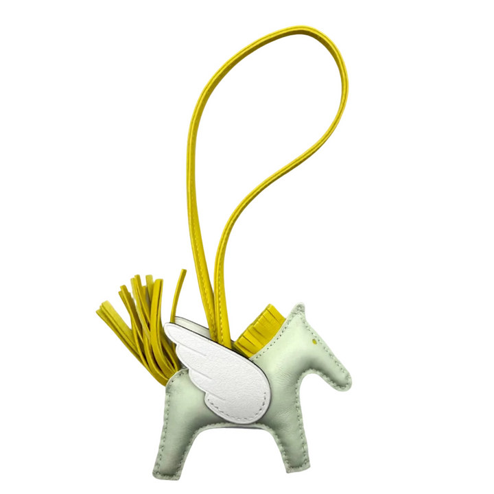 Rodeo PM Grigri Pegase Vert Fizz / Lime / New White Leather Charm