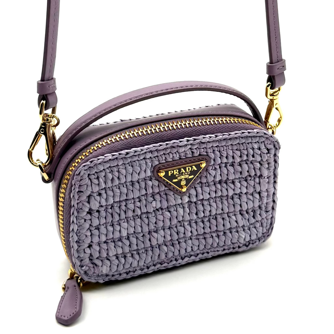 Crochet and Leather Mini-Pouch