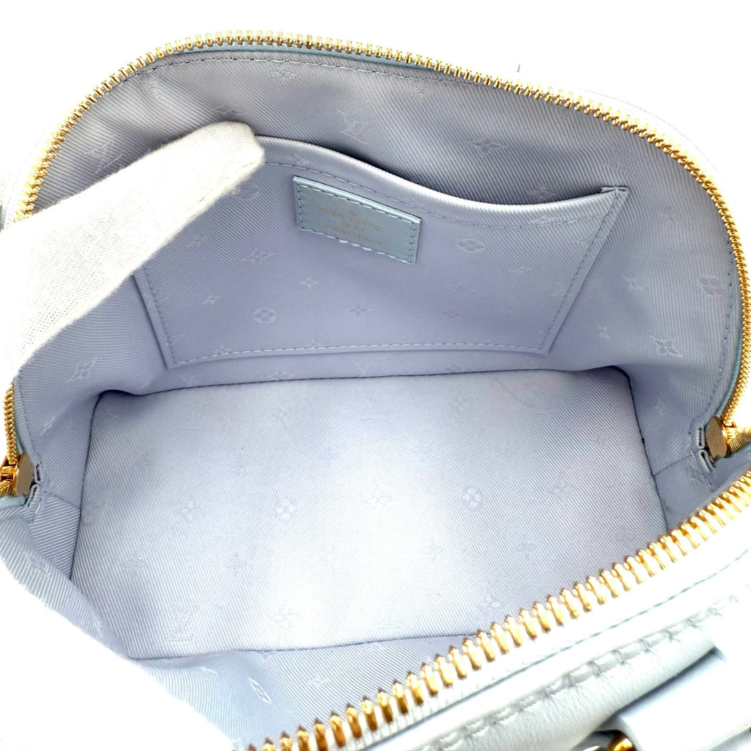 Louis Vuitton Alma BB Light Blue Bubblegum Leather Bag