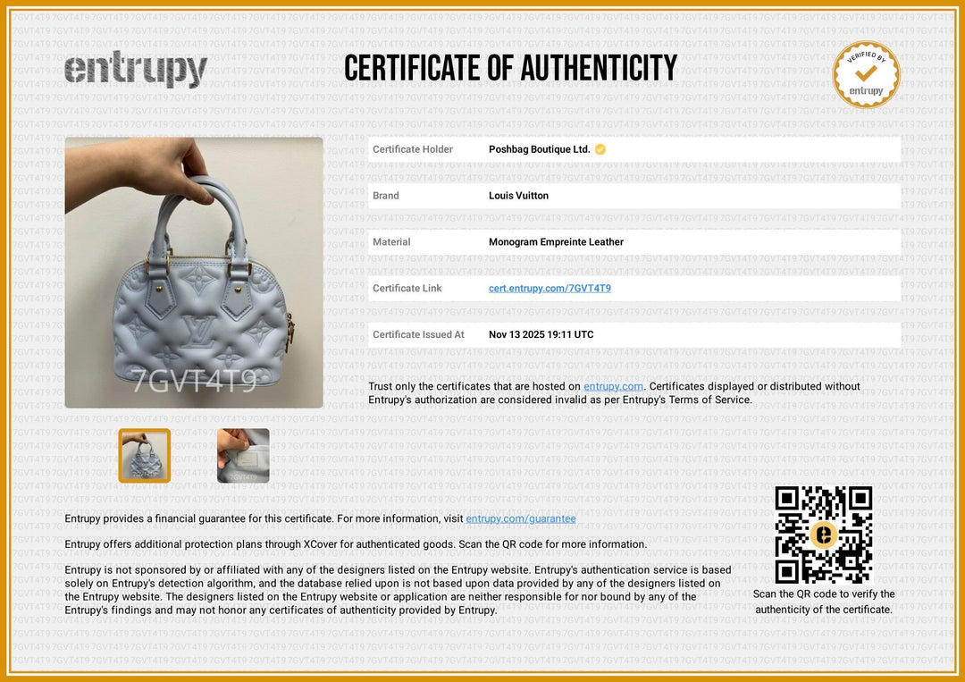 Louis Vuitton Alma BB Light Blue Bubblegum Leather Bag