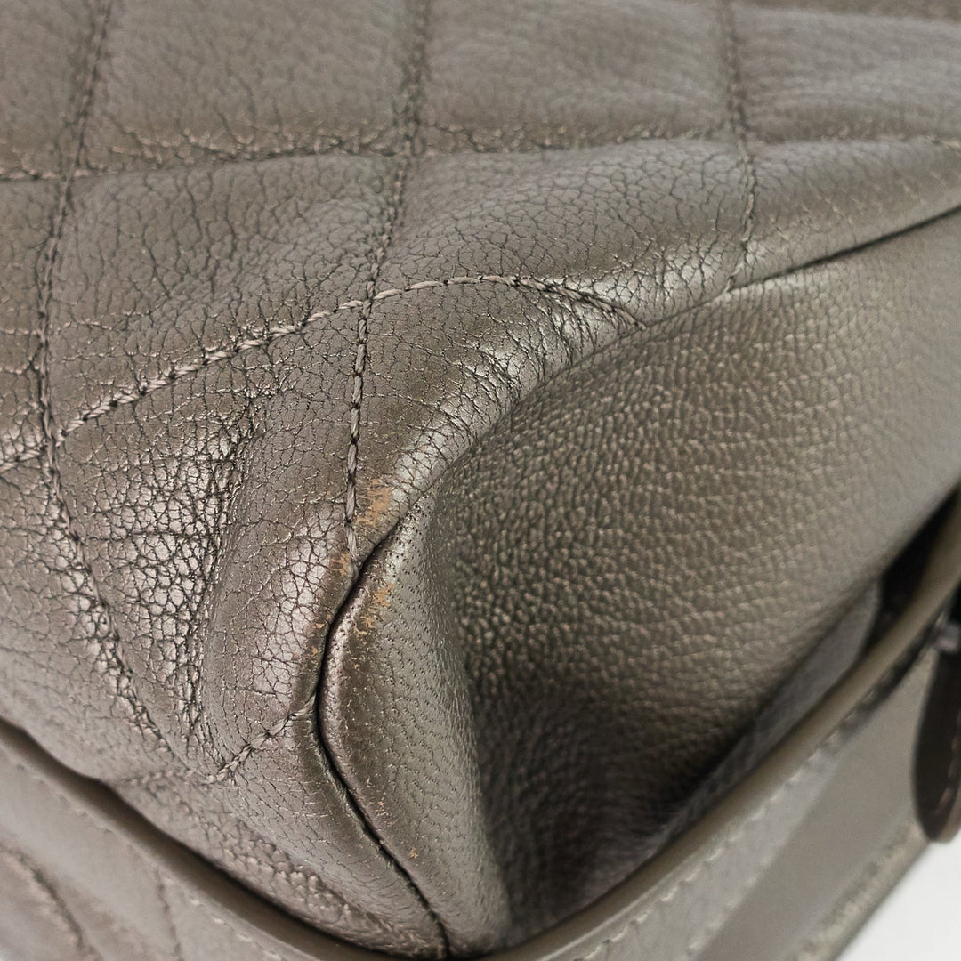 city rock large goatskin flap bag