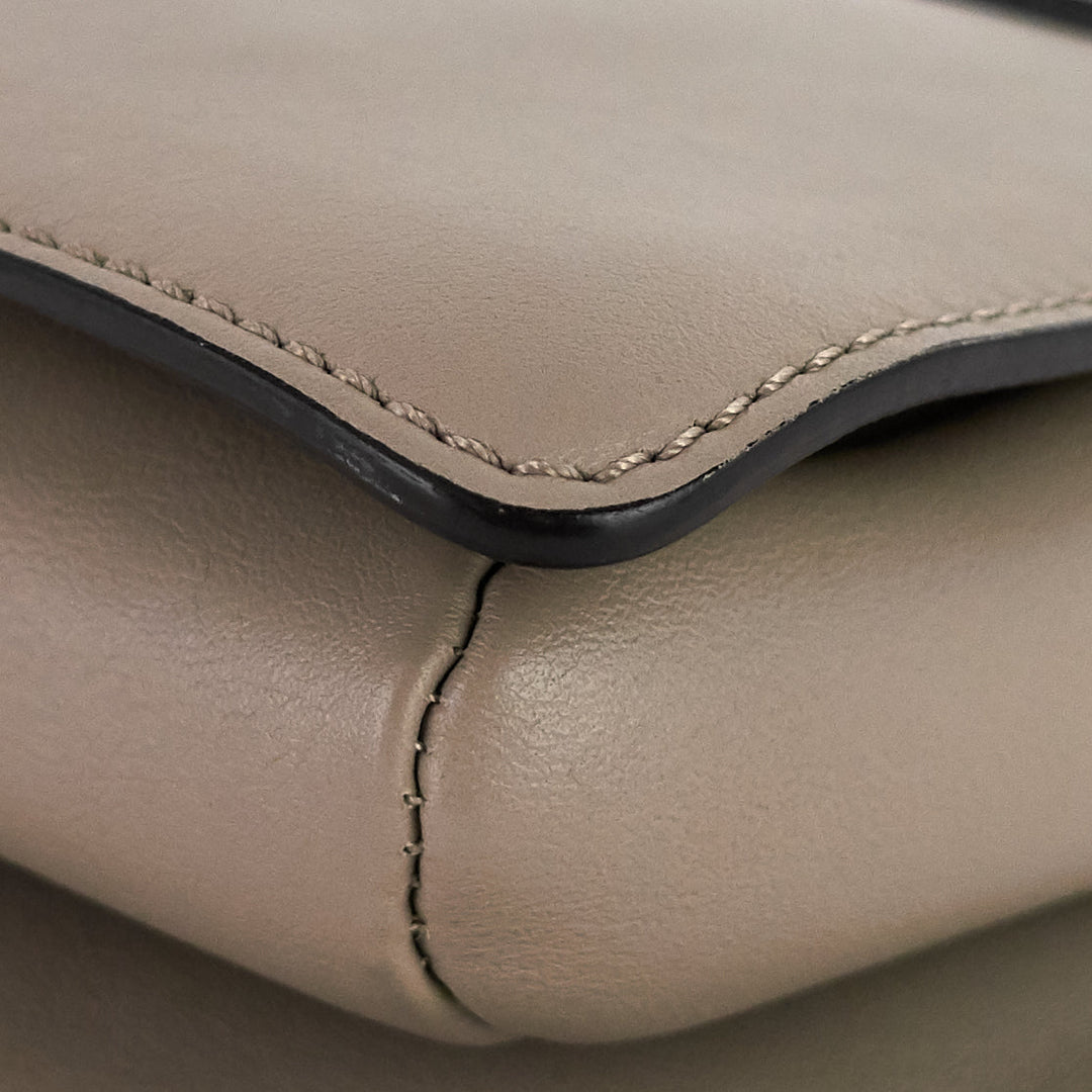faye small calfskin and suede shoulder bag