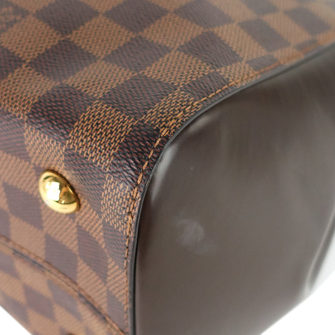 rivoli mm damier ebene canvas tote bag