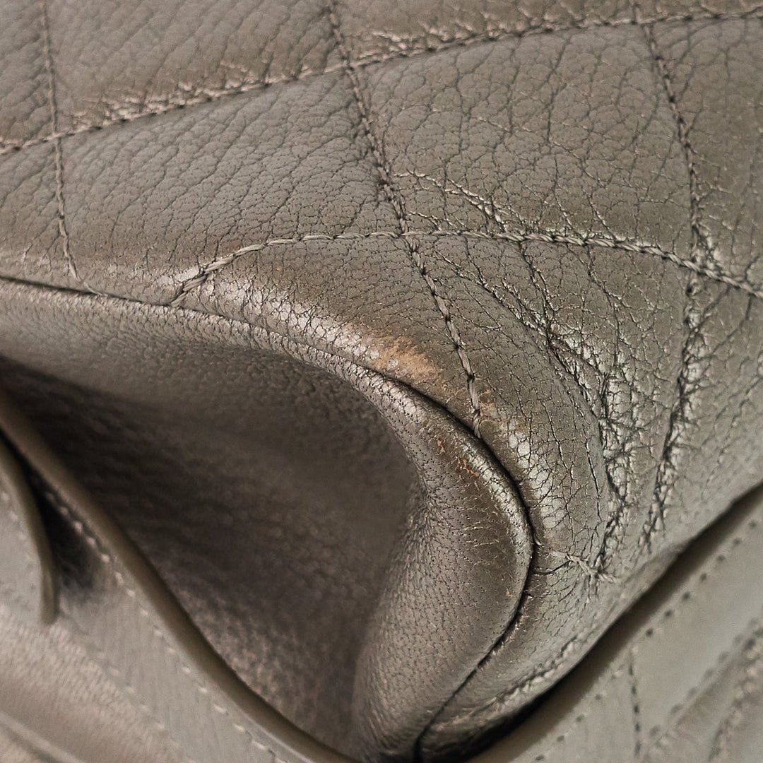 city rock large goatskin flap bag