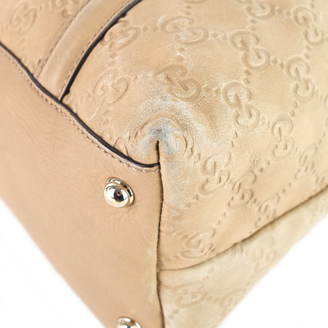 britt guccissima leather tote bag