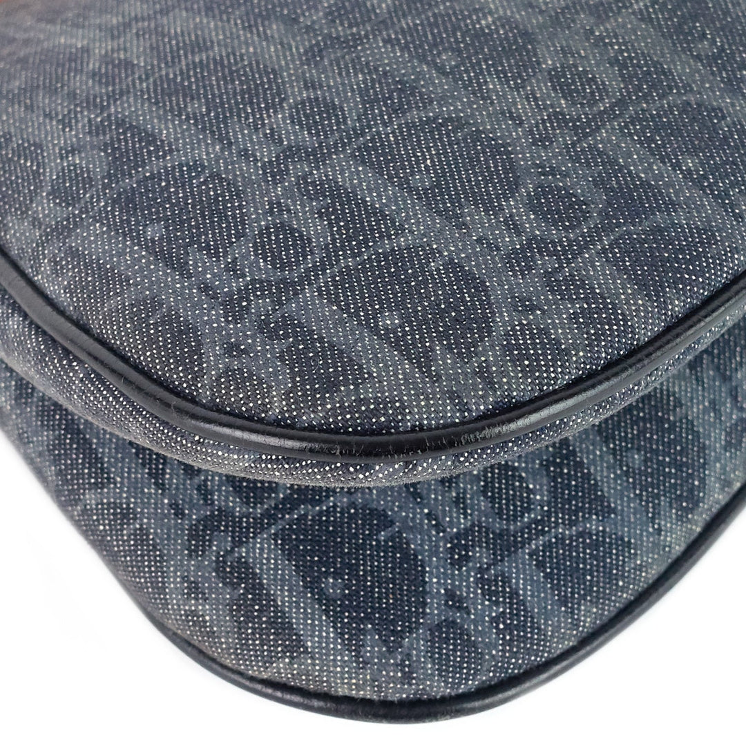 flight line monogram canvas saddle bag