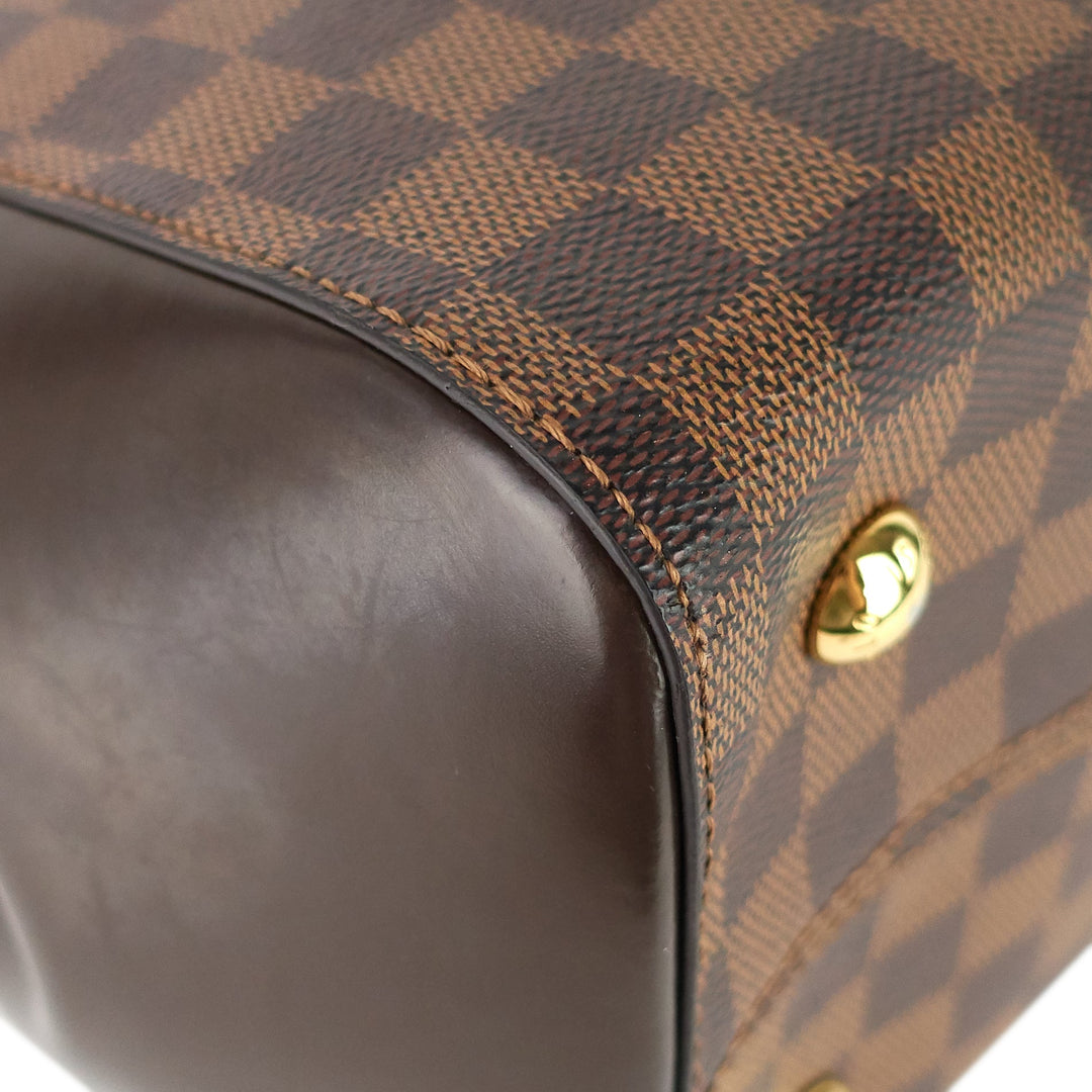 rivoli mm damier ebene canvas tote bag
