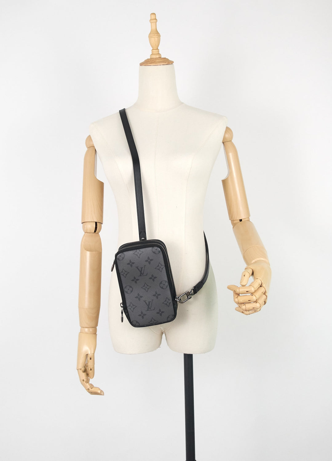 double phone eclipse reverse canvas pouch
