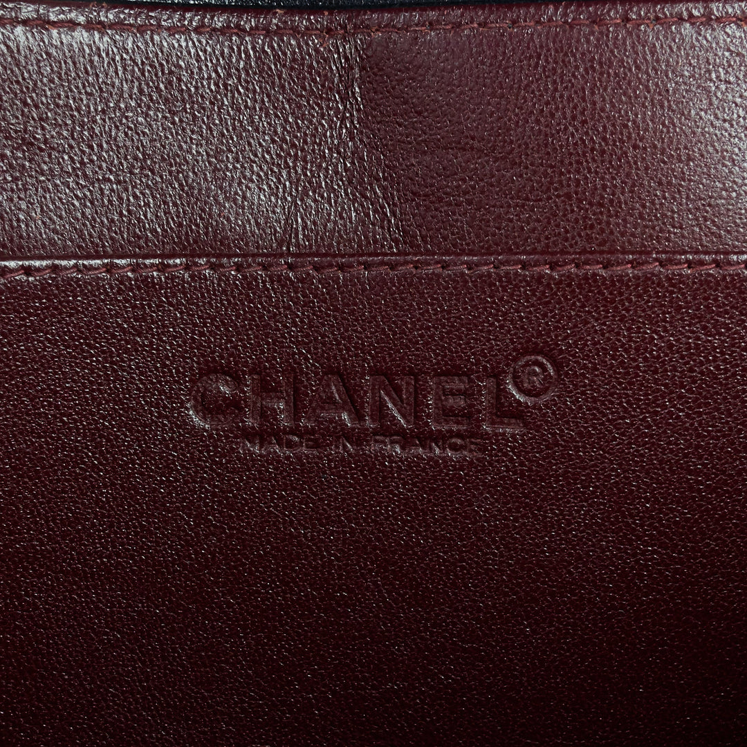 lambskin leather fliplock shoulder bag